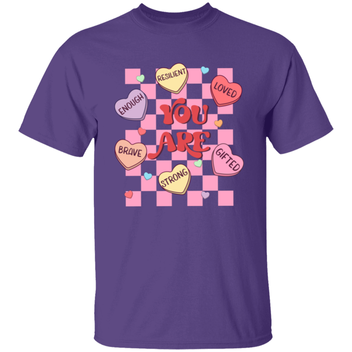 Positive Affirmations Valentine Candy Heart Collection - T-Shirts, Raglan Tees, & Sweatshirts