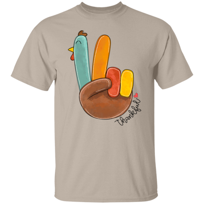 Peace Sign Turkey Thanksgiving T-Shirt