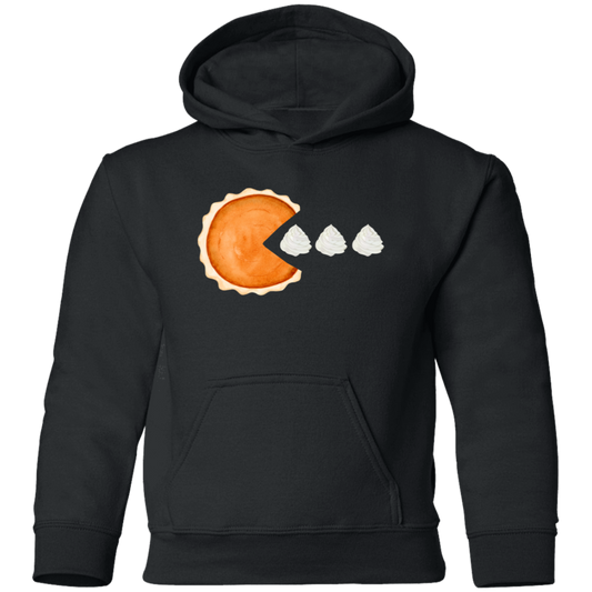 Pumpkin Pie Pacman Thanksgiving Youth Pullover Hoodie