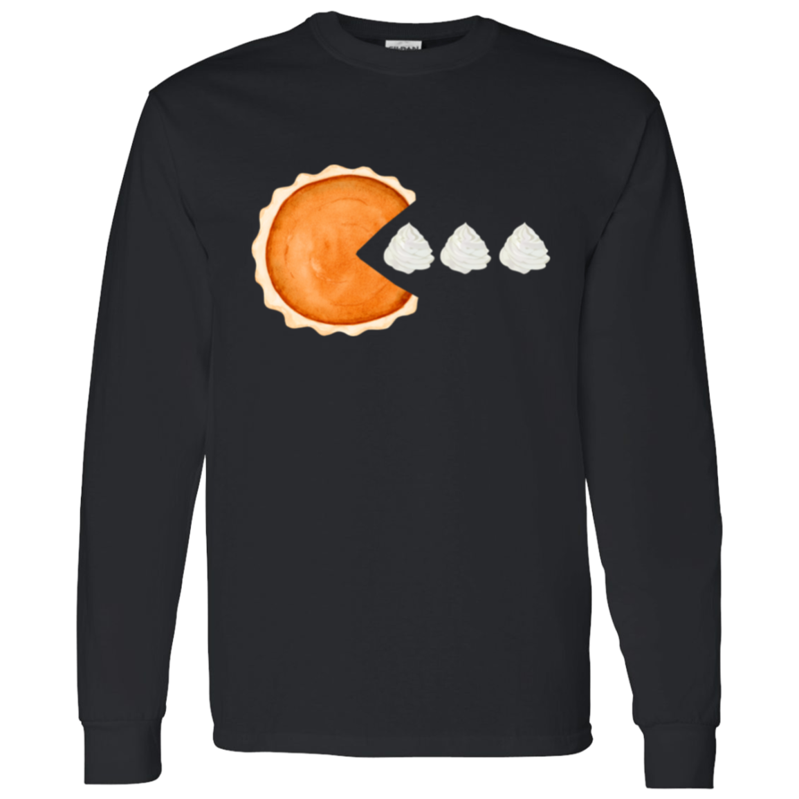 Pumpkin Pie Pacman LS Thanksgiving T-Shirt