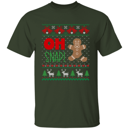 Oh Snap! Gingerbread Man Ugly Christmas Sweater T-Shirt