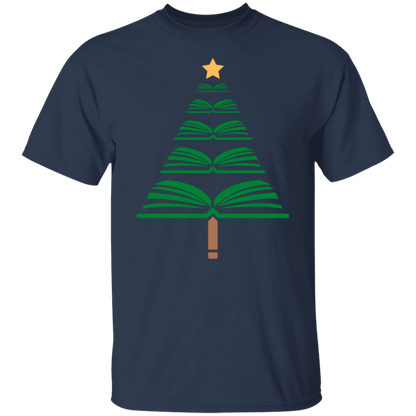 Merry Christmas Book Tree T-Shirt