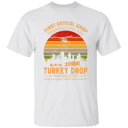 First Annual WKRP Thanksgiving Day Turkey Drop Funny T-Shirt