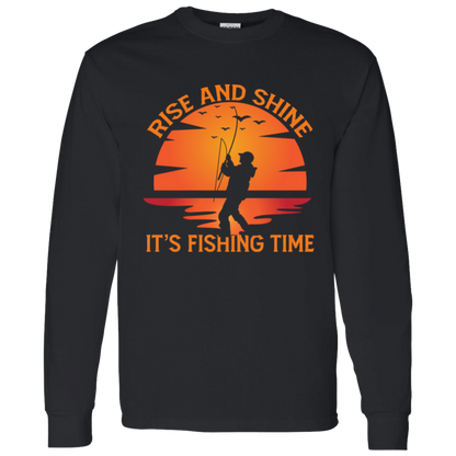 Rise & Shine - It's Fishing Time T-Shirt & Long-Sleeve T-Shirt