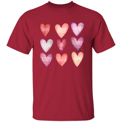 Love Languages Valentine Hearts Collection - T-shirts, Long-Sleeve Tees, Sweatshirts, Pillows, & Mugs