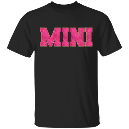 Nana, Mama, & Mini T-Shirt Collection - Pink Faux Chenille Glitter Patch Matching Family Shirts