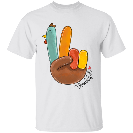 Peace Sign Turkey Thanksgiving Youth T-Shirt