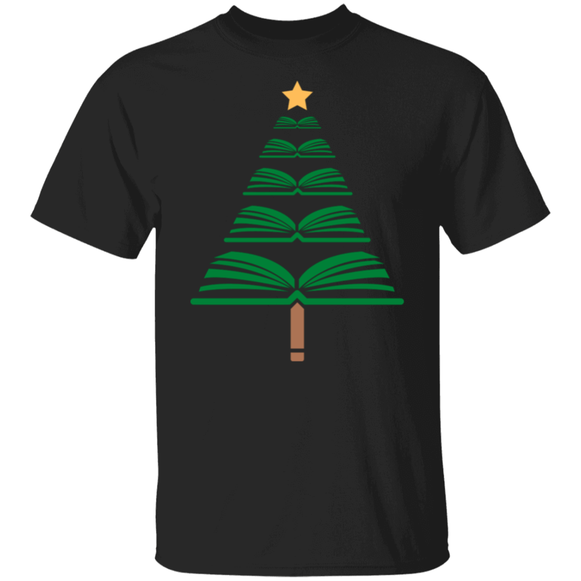 Merry Christmas Book Tree T-Shirt