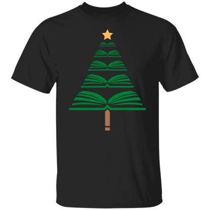 Merry Christmas Book Tree T-Shirt