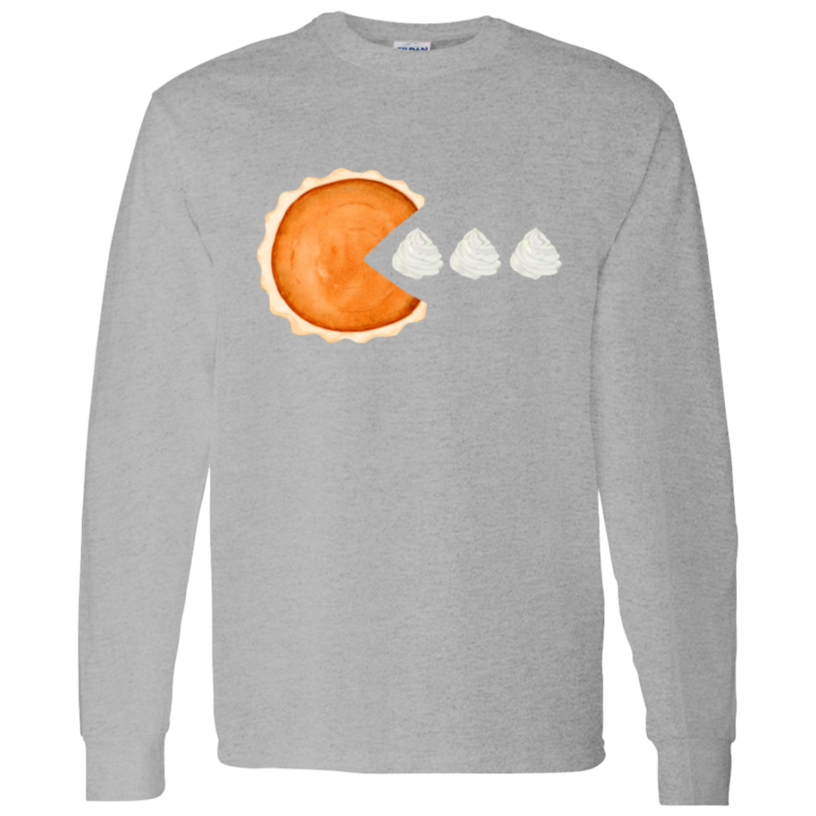 Pumpkin Pie Pacman LS Thanksgiving T-Shirt