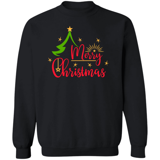 Merry Christmas Pretty Holiday Graphic Crewneck Pullover Sweatshirt