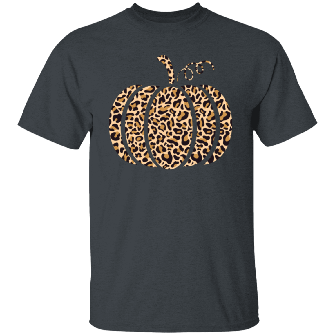 Leopard-Print Pumpkin Cute Fall T-Shirt