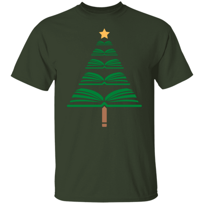 Merry Christmas Book Tree T-Shirt