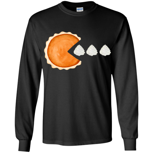 Pumpkin Pie Pacman Thanksgiving Youth LS T-Shirt