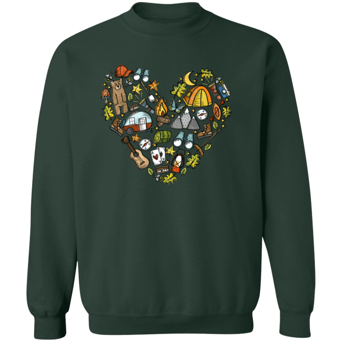 Camp Life Doodle Heart Collection - T-Shirts, Long-Sleeve T-Shirts, Sweatshirts, & Mugs