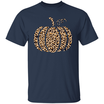 Leopard-Print Pumpkin Cute Fall T-Shirt