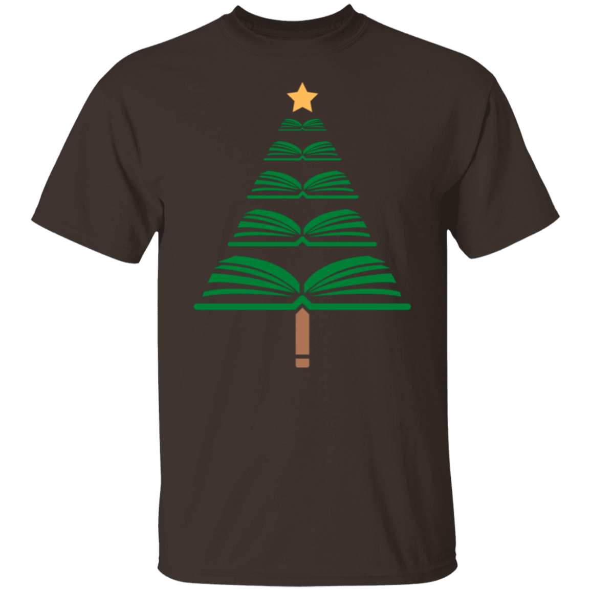 Merry Christmas Book Tree T-Shirt