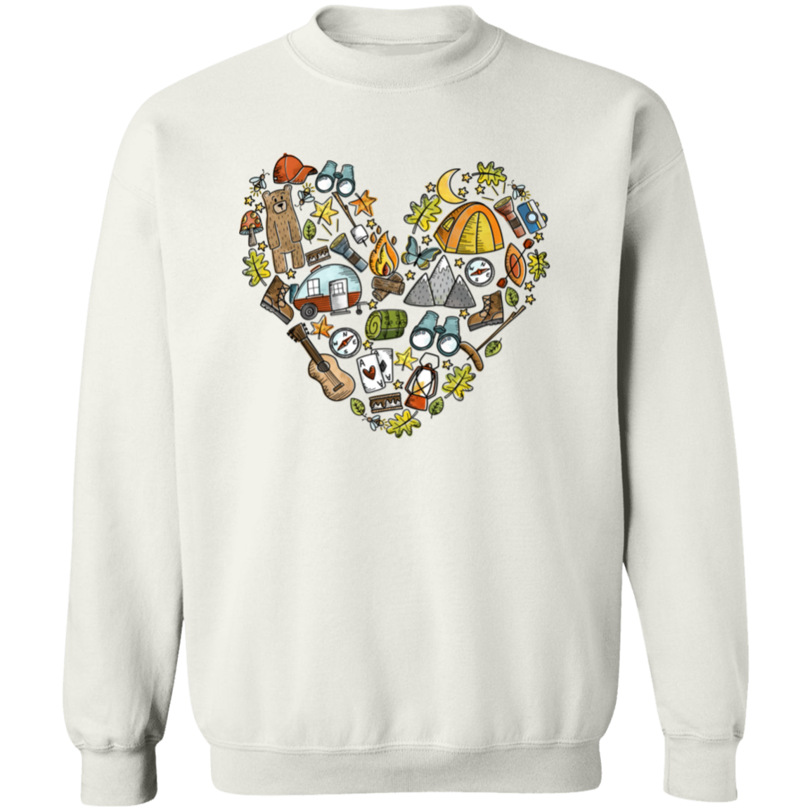 Camp Life Doodle Heart Collection - T-Shirts, Long-Sleeve T-Shirts, Sweatshirts, & Mugs