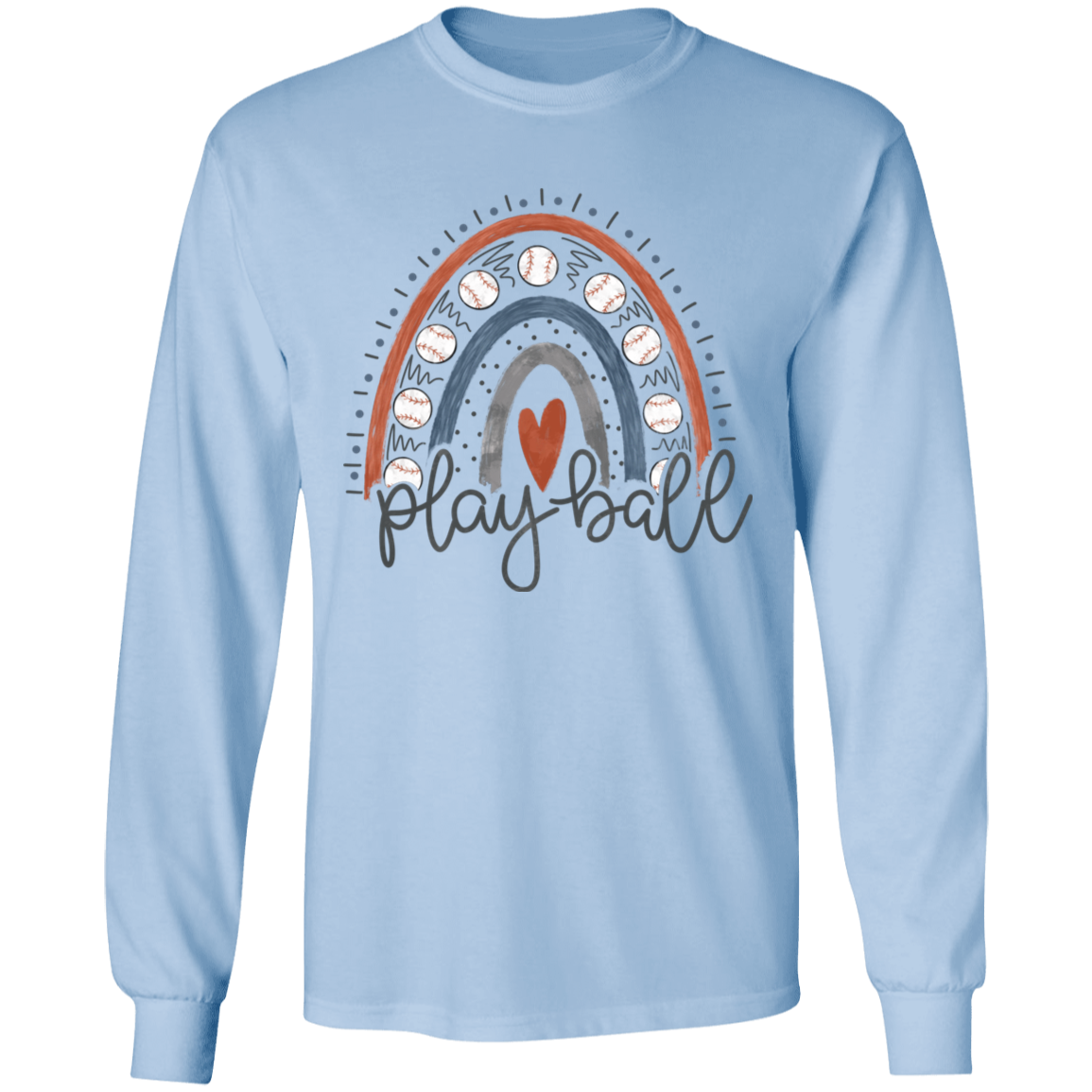 Play Ball Baseball Boho Rainbow Collection - Graphic T-Shirts, Long-Sleeve Tees, Hoodies, & Mugs