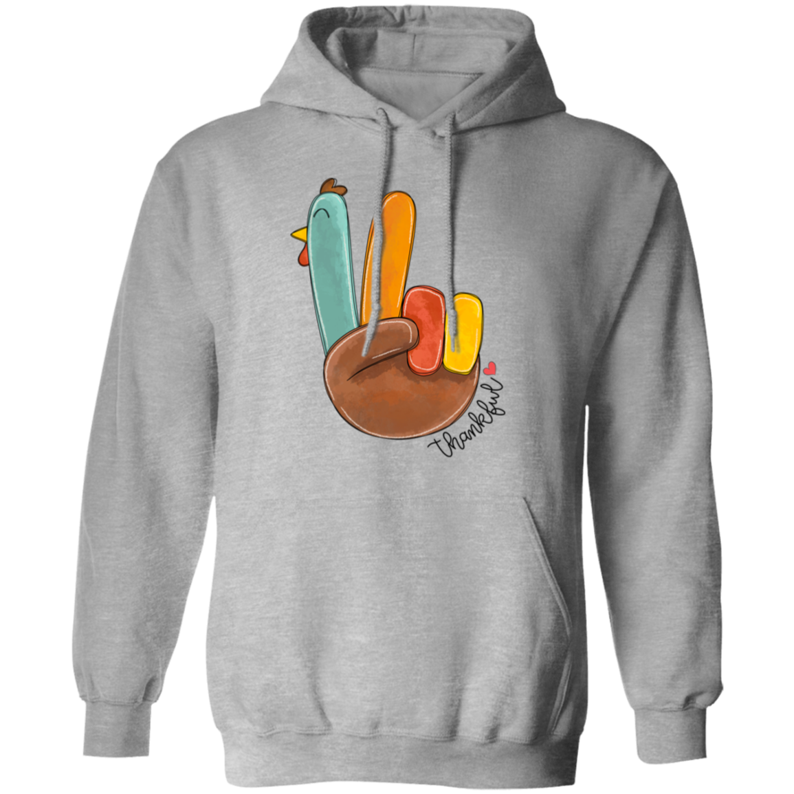 Peace Sign Turkey Thanksgiving Pullover Hoodie