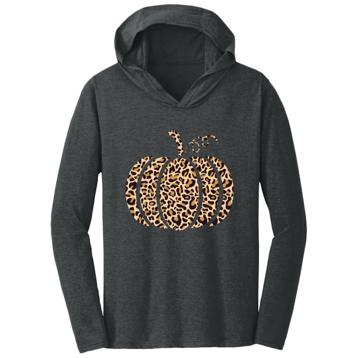 Leopard-Print Pumpkin Cute Fall Triblend T-Shirt Hoodie