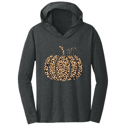 Leopard-Print Pumpkin Cute Fall Triblend T-Shirt Hoodie