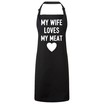 My Wife Loves My Meat - Funny Bib Apron for Husband