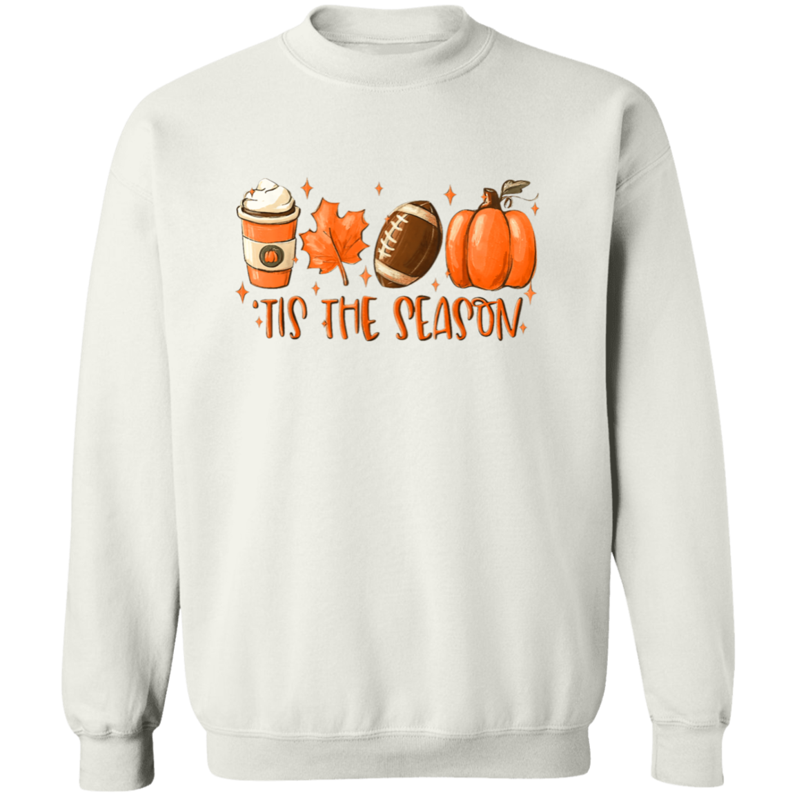 Tis The Season Fall-Themed Crewneck Pullover Sweatshirt