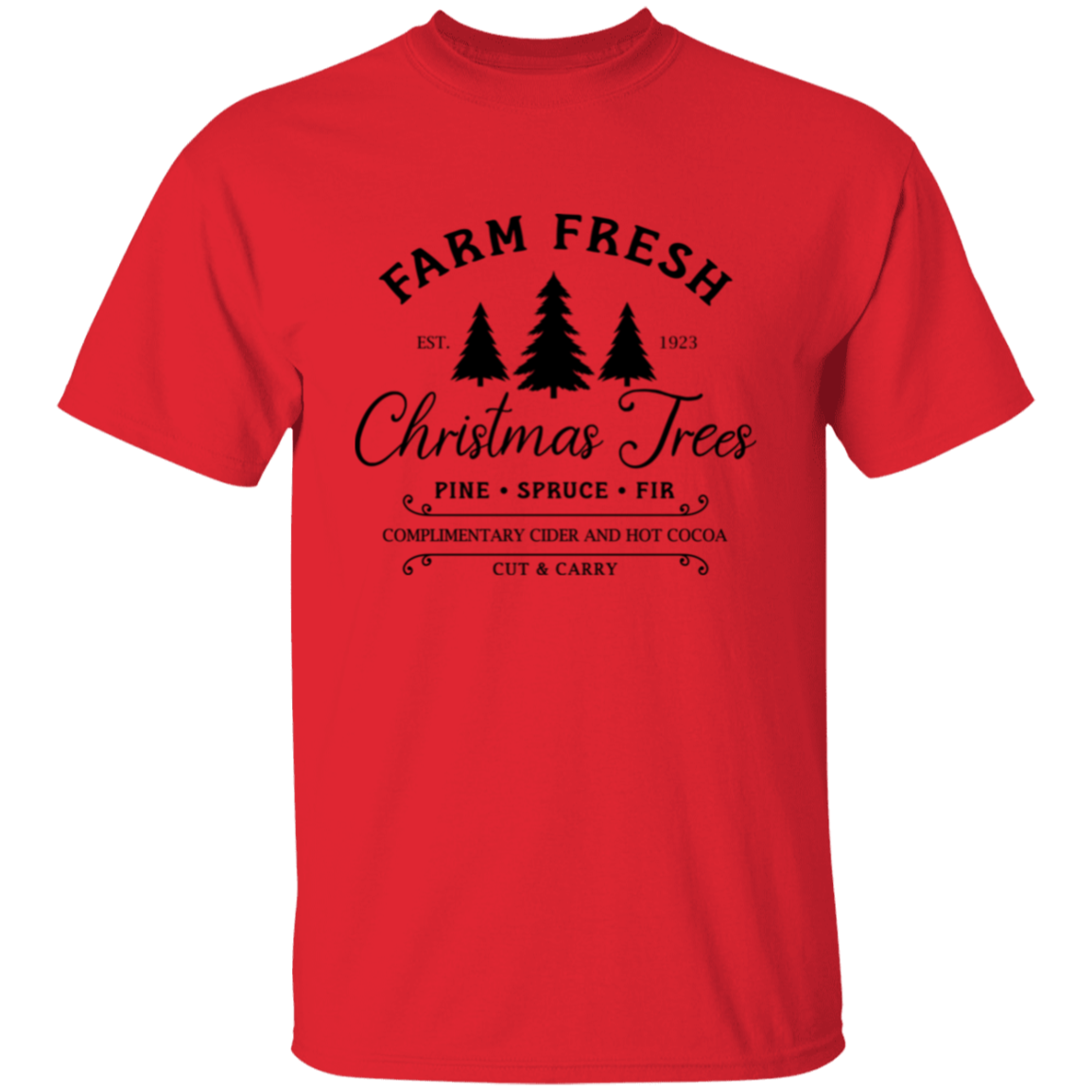 Farm Fresh Christmas Trees Holiday Graphic TShirt