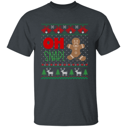 Oh Snap! Gingerbread Man Ugly Christmas Sweater T-Shirt