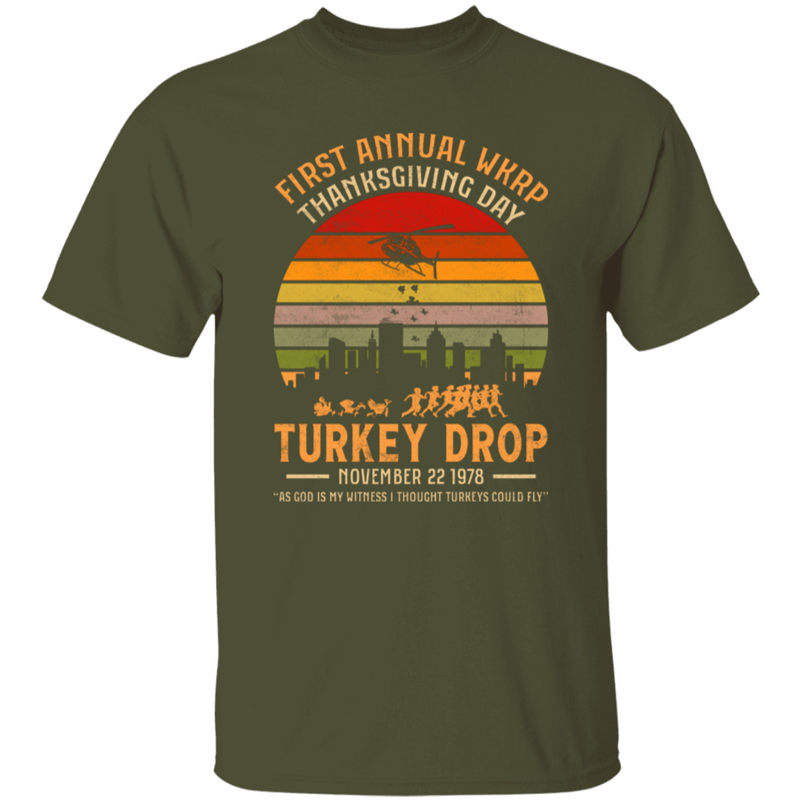 First Annual WKRP Thanksgiving Day Turkey Drop Funny T-Shirt