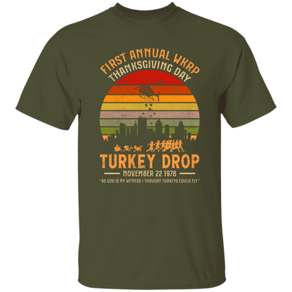 First Annual WKRP Thanksgiving Day Turkey Drop Funny T-Shirt