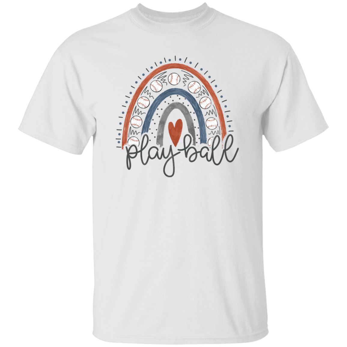 Play Ball Baseball Boho Rainbow Collection - Graphic T-Shirts, Long-Sleeve Tees, Hoodies, & Mugs