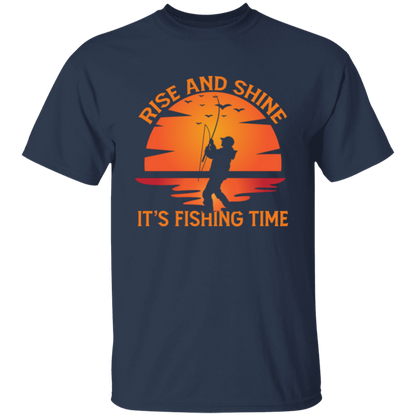 Rise & Shine - It's Fishing Time T-Shirt & Long-Sleeve T-Shirt