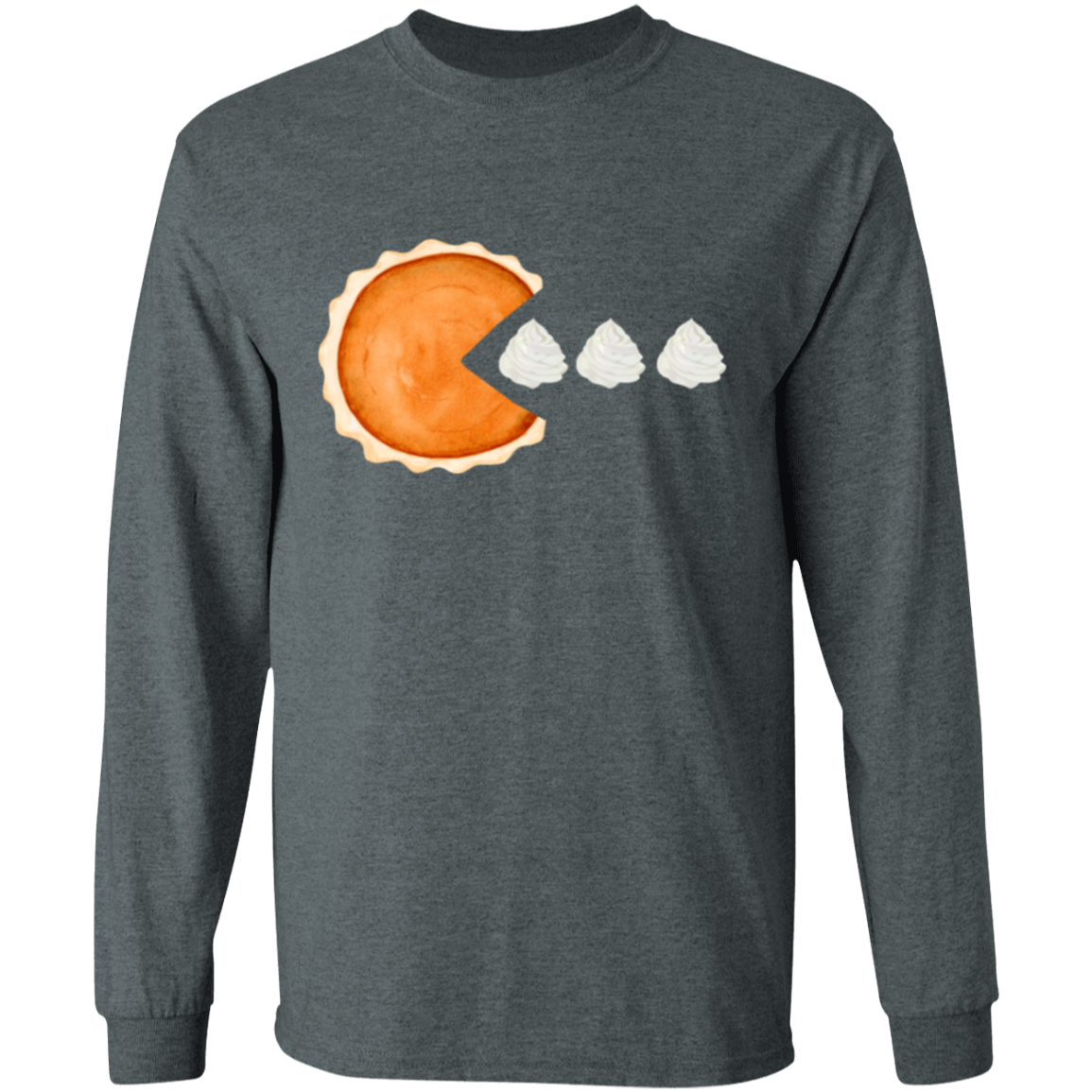 Pumpkin Pie Pacman LS Thanksgiving T-Shirt