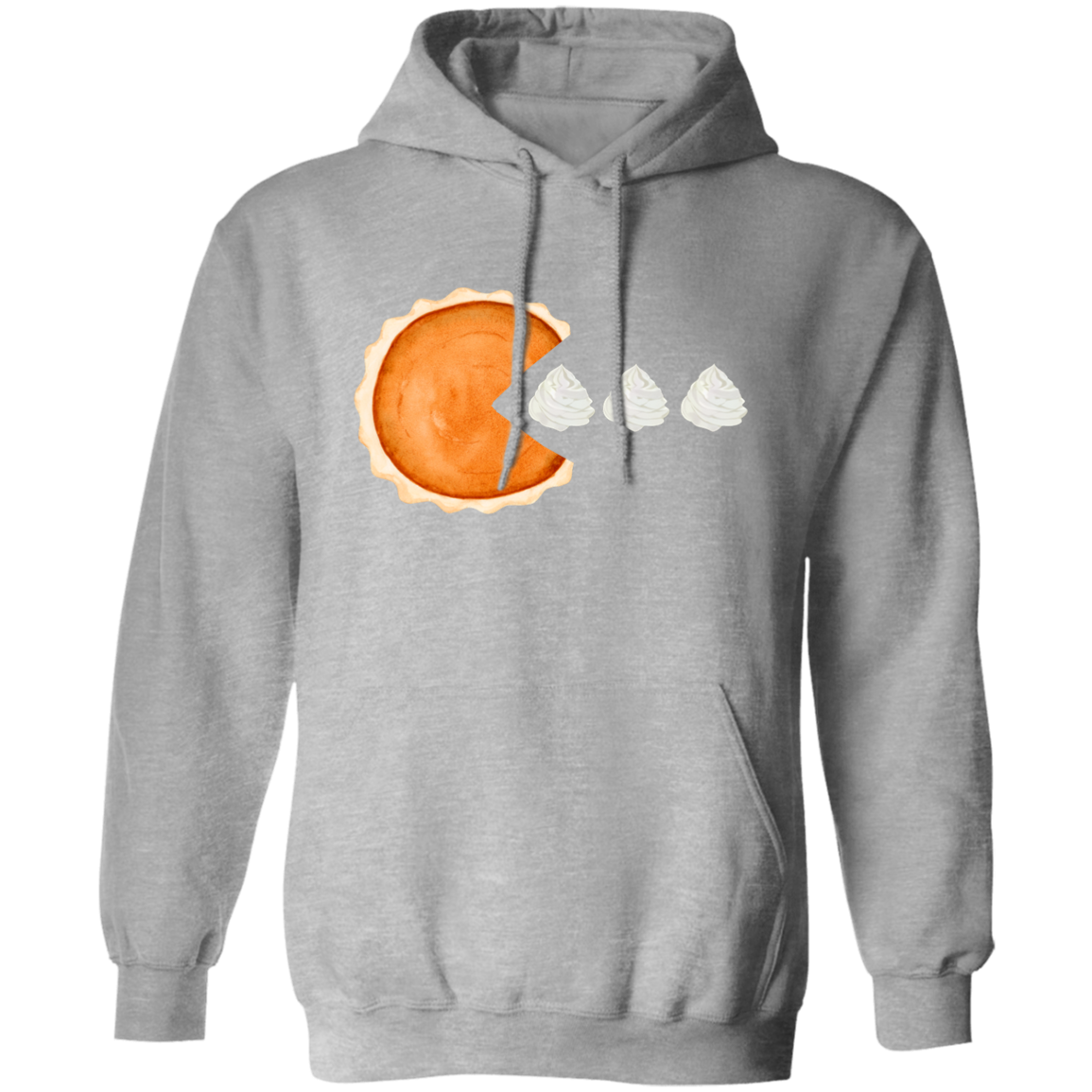 Pumpkin Pie Pacman Thanksgiving Pullover Hoodie