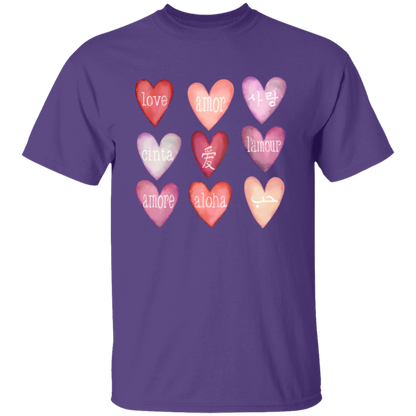 Love Languages Valentine Hearts Collection - T-shirts, Long-Sleeve Tees, Sweatshirts, Pillows, & Mugs