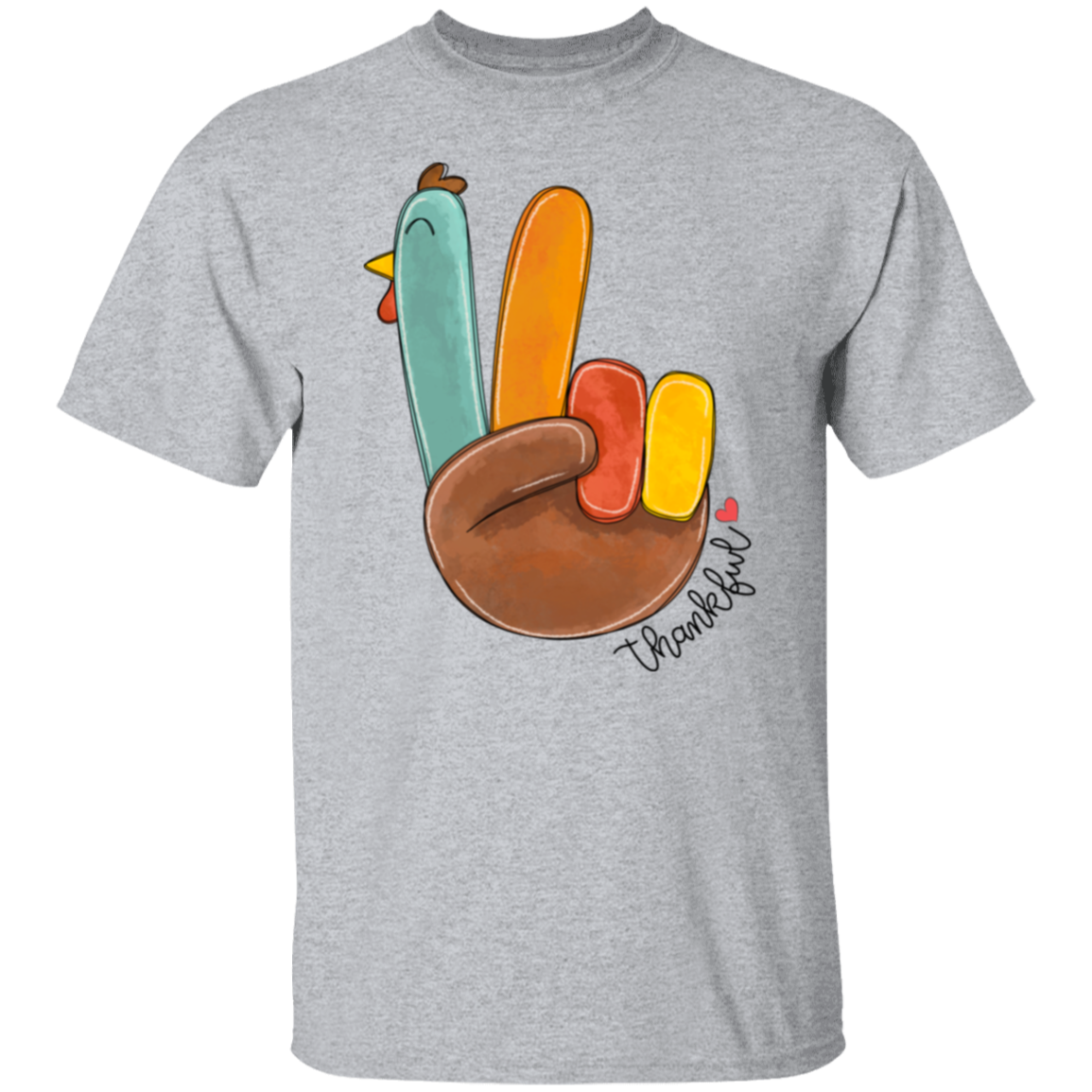 Peace Sign Turkey Thanksgiving T-Shirt