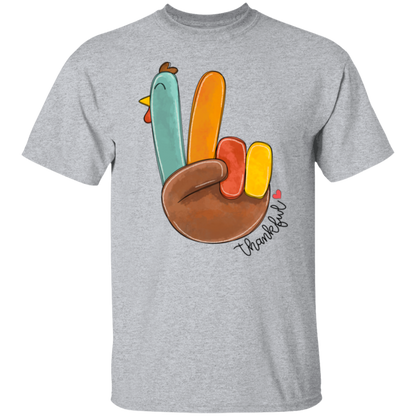 Peace Sign Turkey Thanksgiving T-Shirt