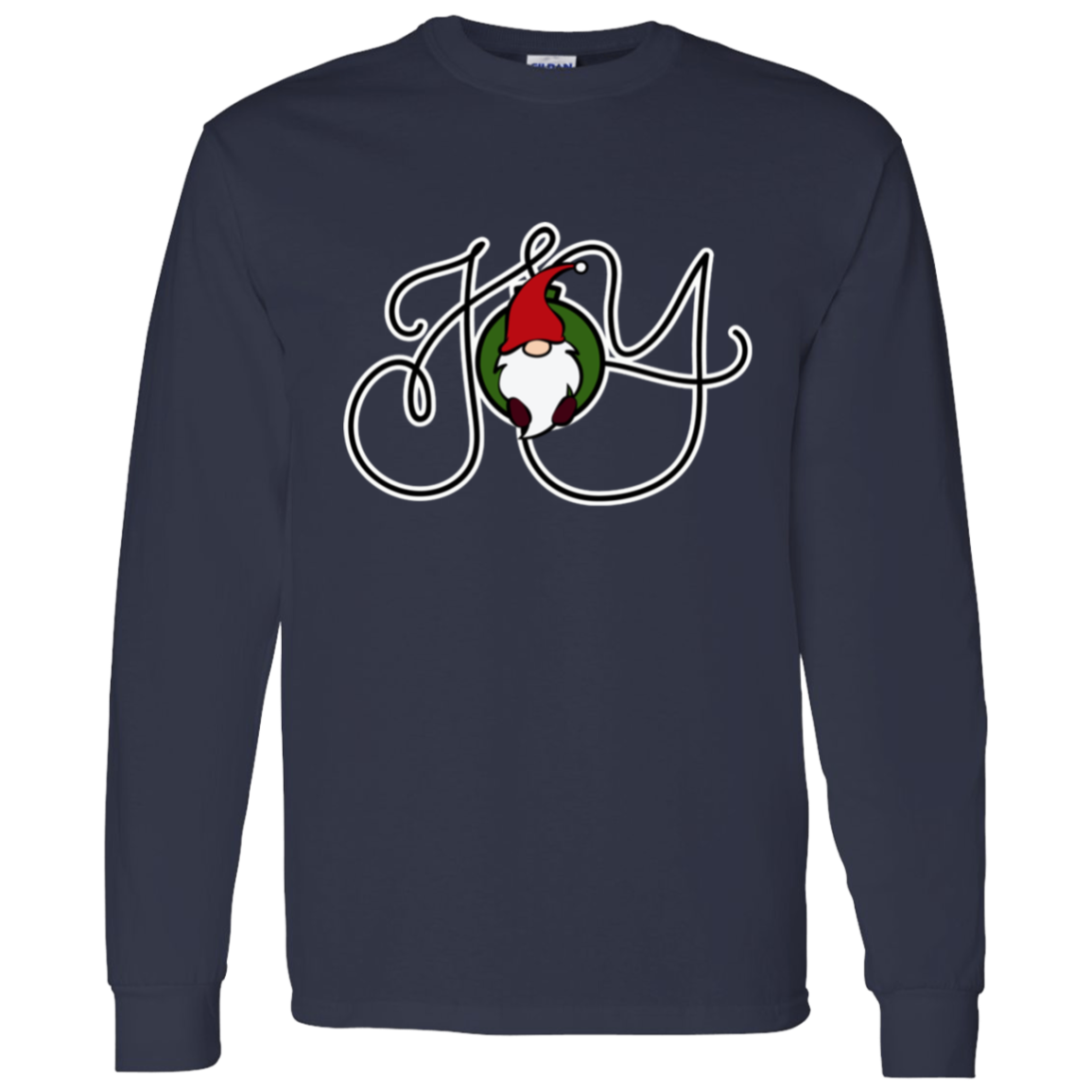 Christmas Joy Gnome Holiday LS T-Shirt