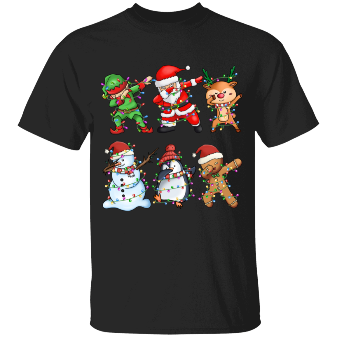 Dabbing Christmas Friends: Elf, Santa, Rudolph, Frosty+ Youth T-Shirt