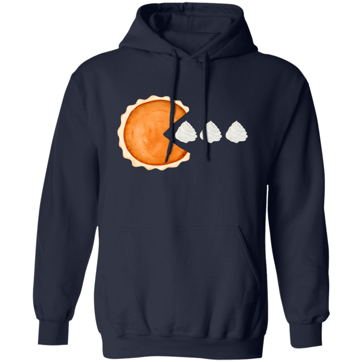 Pumpkin Pie Pacman Thanksgiving Pullover Hoodie