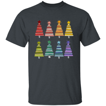 Colorful Rainbow Christmas Trees Collection - Graphic T-Shirts, Long-Sleeve Tees, Hoodie Tees, Sweatshirts, & Mugs