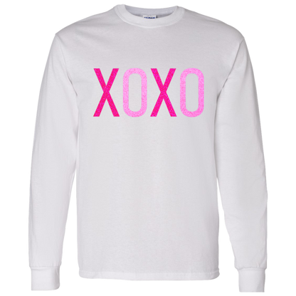 XOXO Glitter Valentine's Day Mommy & Me Collection - Adult, Youth, Toddler, & Infant T-Shirts & Sweatshirts