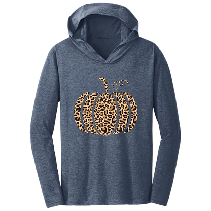 Leopard-Print Pumpkin Cute Fall Triblend T-Shirt Hoodie