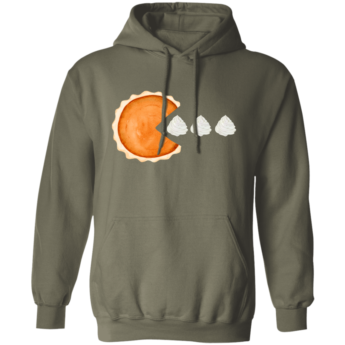 Pumpkin Pie Pacman Thanksgiving Pullover Hoodie