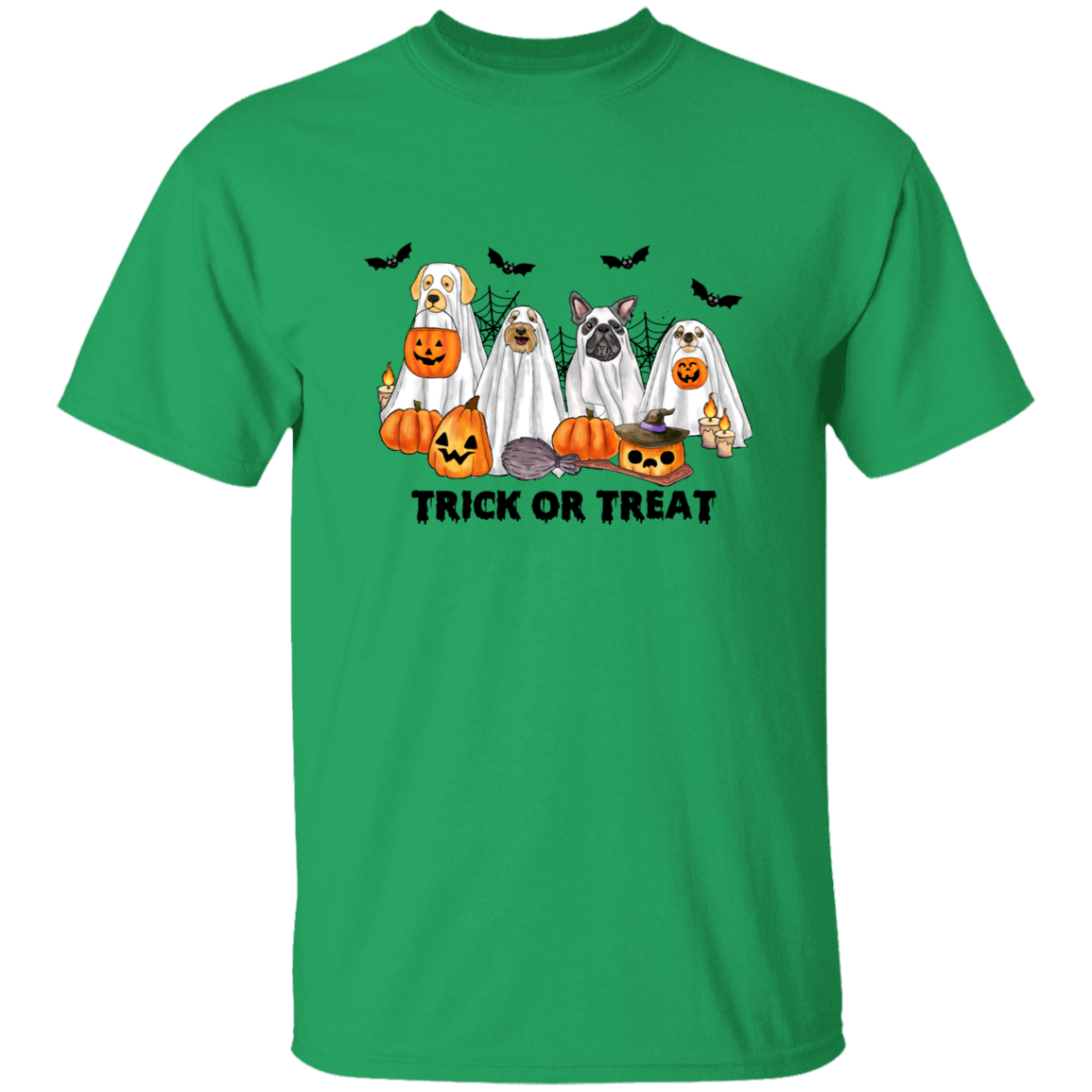 Trick or Treat Ghost Dogs Halloween T-Shirt