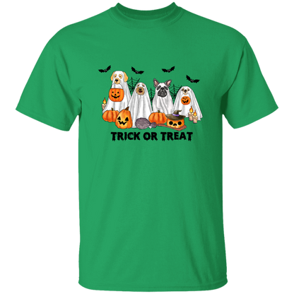 Trick or Treat Ghost Dogs Halloween T-Shirt