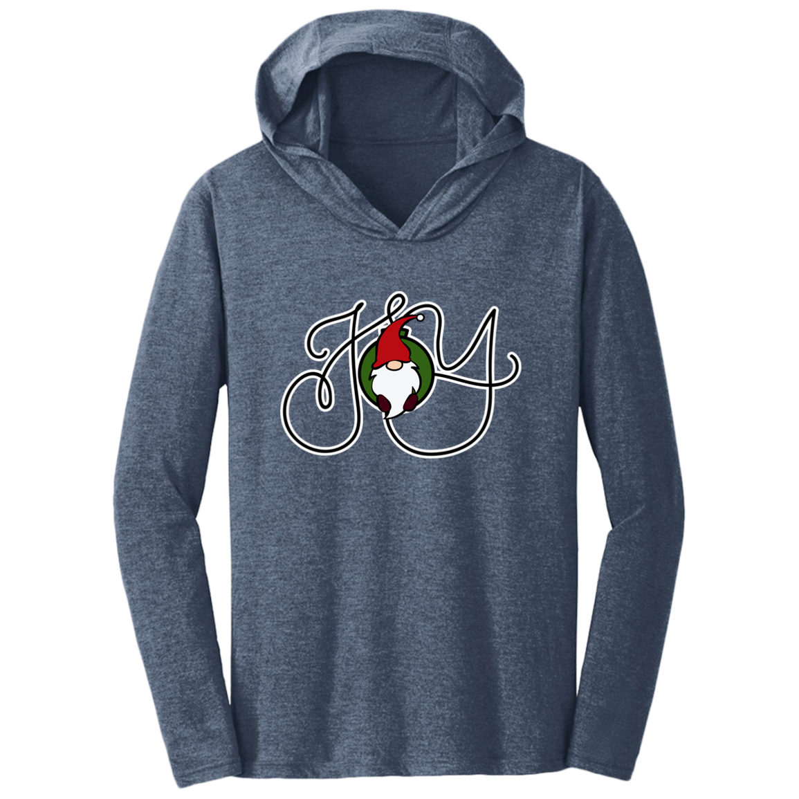 Christmas Joy Gnome Holiday Triblend T-Shirt Hoodie