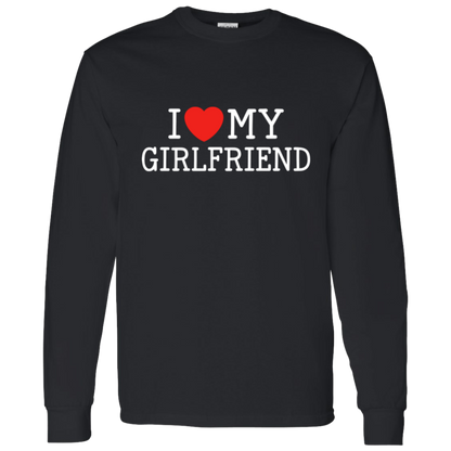 I Love My Girlfriend Funny Valentine's Day T-Shirts & Long-Sleeve Tees